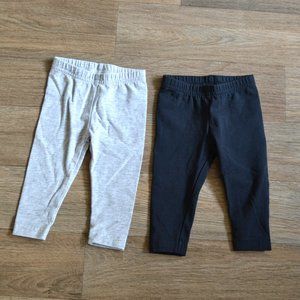 NWOT Carter's Girls' Black and Gray Leggings Bundle Lot Size 3 Months